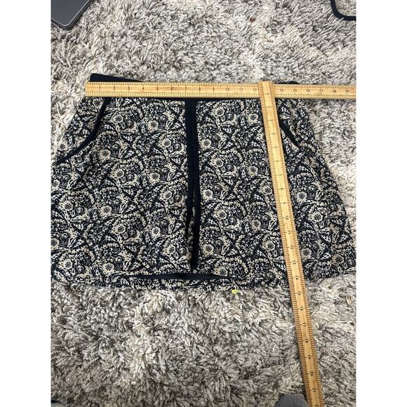 Zara Trafaluc Black Floral Mini Skirt Pockets M Medium - Picture 9 of 9